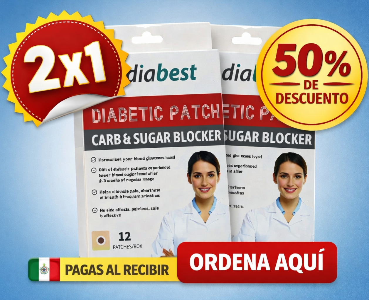 DIABEST™ Parches Reguladores | Promo 2x1 HOY | Tratamiento completo 30 días