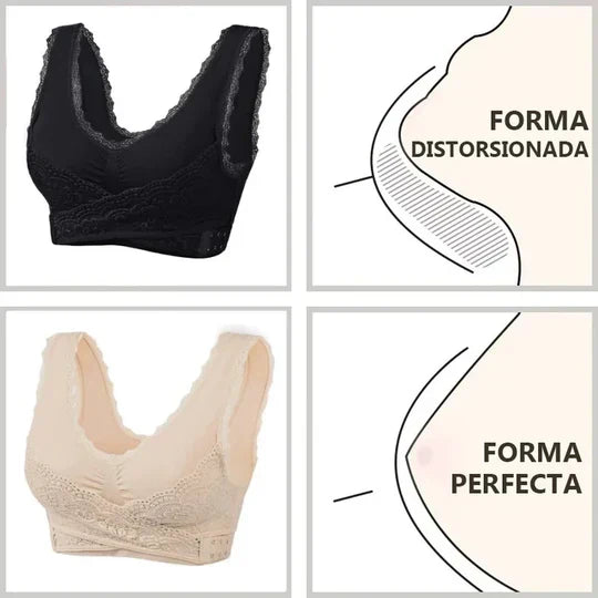 💥ÚLTIMO DÍA - 30%OFF - Cómodo Sujetador Corsé con Hebilla Lateral y Encaje🔥¡Compra 1 Lleva 2!