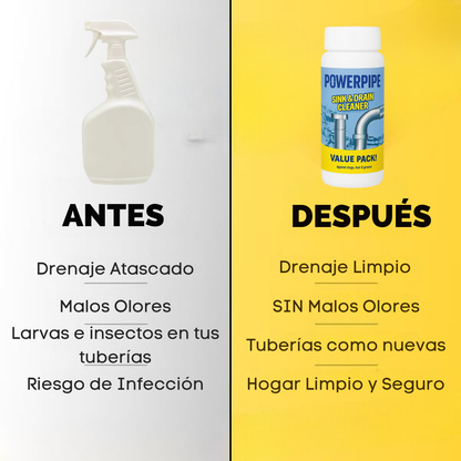 PowerPipe™ | Tratamiento Profesional Contra Mal Olor, Pelo y Tapones