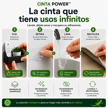Cinta de Doble Cara: Fija, Organiza y Decora sin Dañar tus Superficies