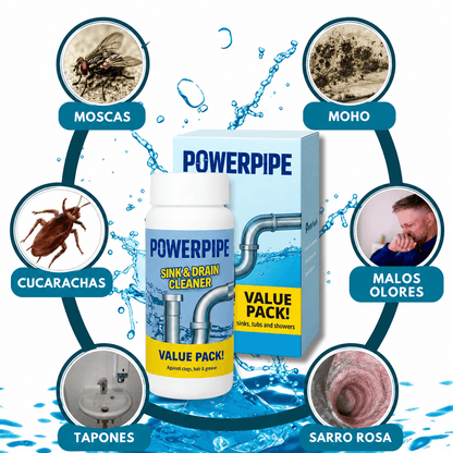 PowerPipe™ | Tratamiento Profesional Contra Mal Olor, Pelo y Tapones