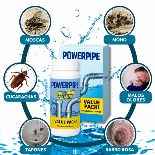 PowerPipe™ | Tratamiento Profesional Contra Mal Olor, Pelo y Tapones