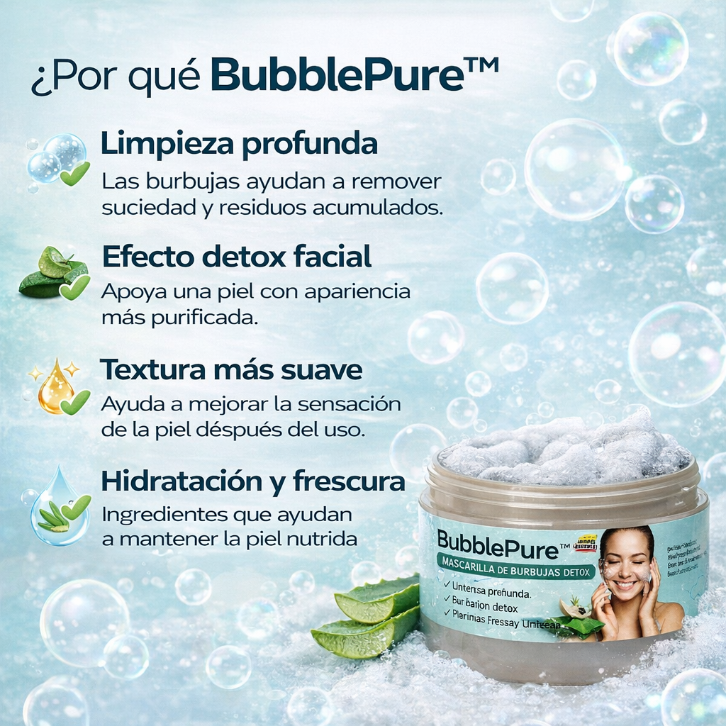 BubblePure™ – Mascarilla de Burbujas Detox