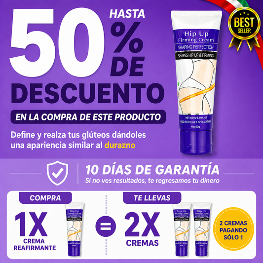 CREMA AUMENTA Y LEVANTA GLÚTEOS | PAGAS 1 Y TE LLEVAS 2