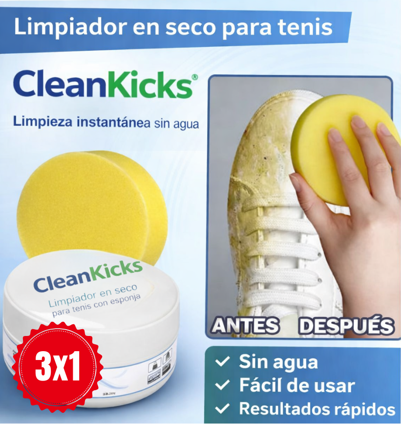 CleanKicks® (3x1) – De tenis sucios a como nuevos en segundos | Llévate 3 pagando solo 1